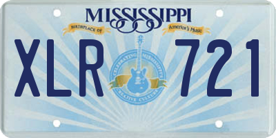 MS license plate XLR721