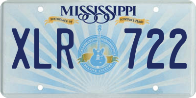 MS license plate XLR722