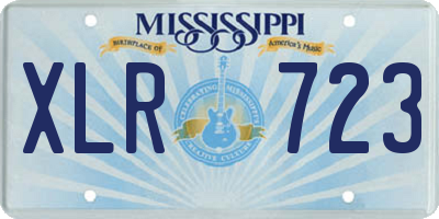 MS license plate XLR723