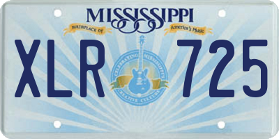 MS license plate XLR725