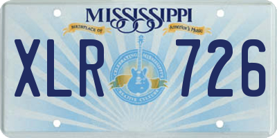 MS license plate XLR726