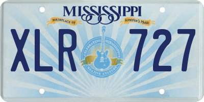 MS license plate XLR727