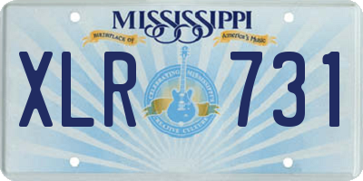 MS license plate XLR731