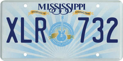 MS license plate XLR732