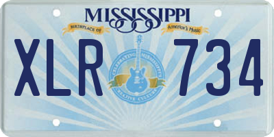 MS license plate XLR734