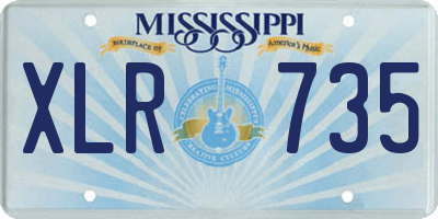 MS license plate XLR735
