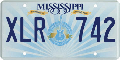 MS license plate XLR742