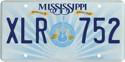 MS license plate XLR752