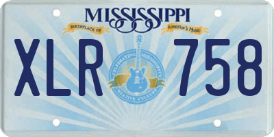 MS license plate XLR758