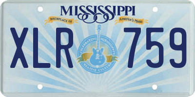 MS license plate XLR759
