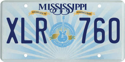 MS license plate XLR760