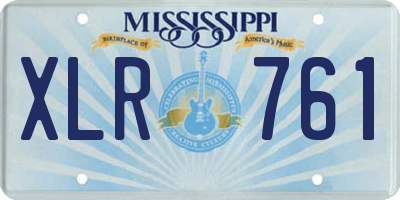 MS license plate XLR761