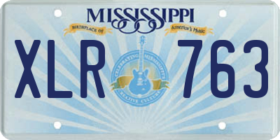 MS license plate XLR763