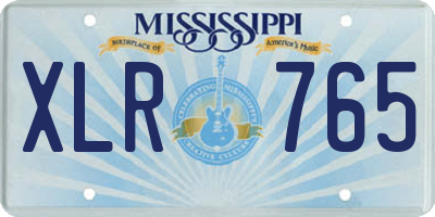 MS license plate XLR765
