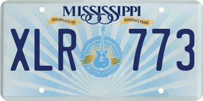 MS license plate XLR773