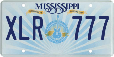 MS license plate XLR777