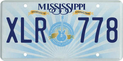 MS license plate XLR778