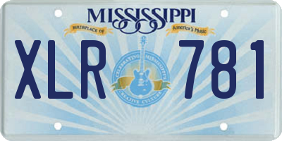MS license plate XLR781