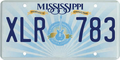 MS license plate XLR783
