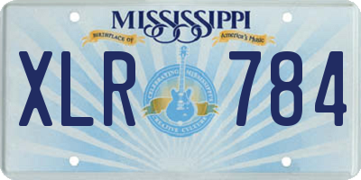 MS license plate XLR784