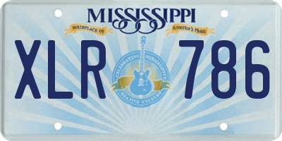 MS license plate XLR786