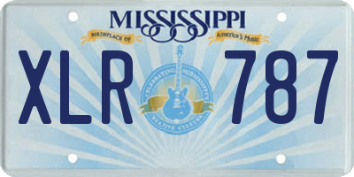 MS license plate XLR787