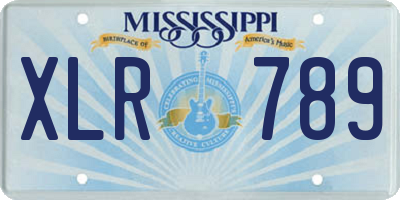 MS license plate XLR789