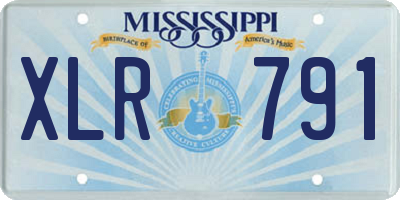 MS license plate XLR791