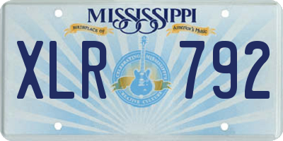 MS license plate XLR792