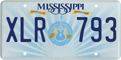 MS license plate XLR793