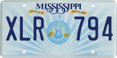 MS license plate XLR794