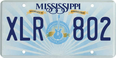 MS license plate XLR802