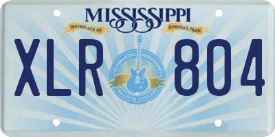 MS license plate XLR804