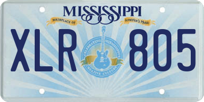 MS license plate XLR805