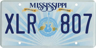 MS license plate XLR807