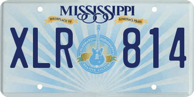 MS license plate XLR814
