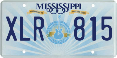 MS license plate XLR815