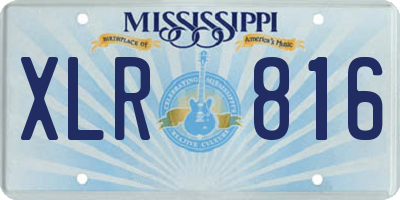 MS license plate XLR816