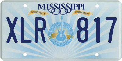 MS license plate XLR817