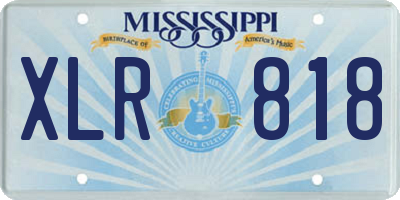 MS license plate XLR818