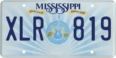 MS license plate XLR819