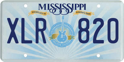 MS license plate XLR820