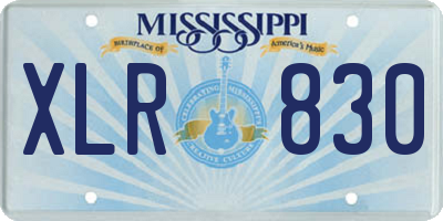 MS license plate XLR830