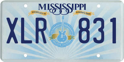 MS license plate XLR831
