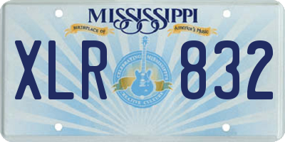 MS license plate XLR832