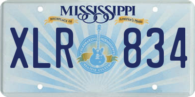 MS license plate XLR834