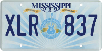 MS license plate XLR837