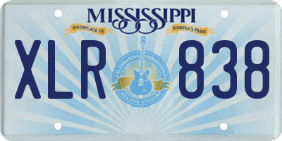 MS license plate XLR838