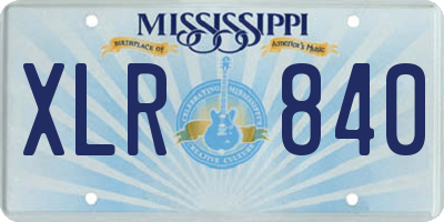 MS license plate XLR840