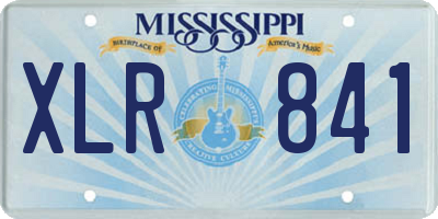 MS license plate XLR841
